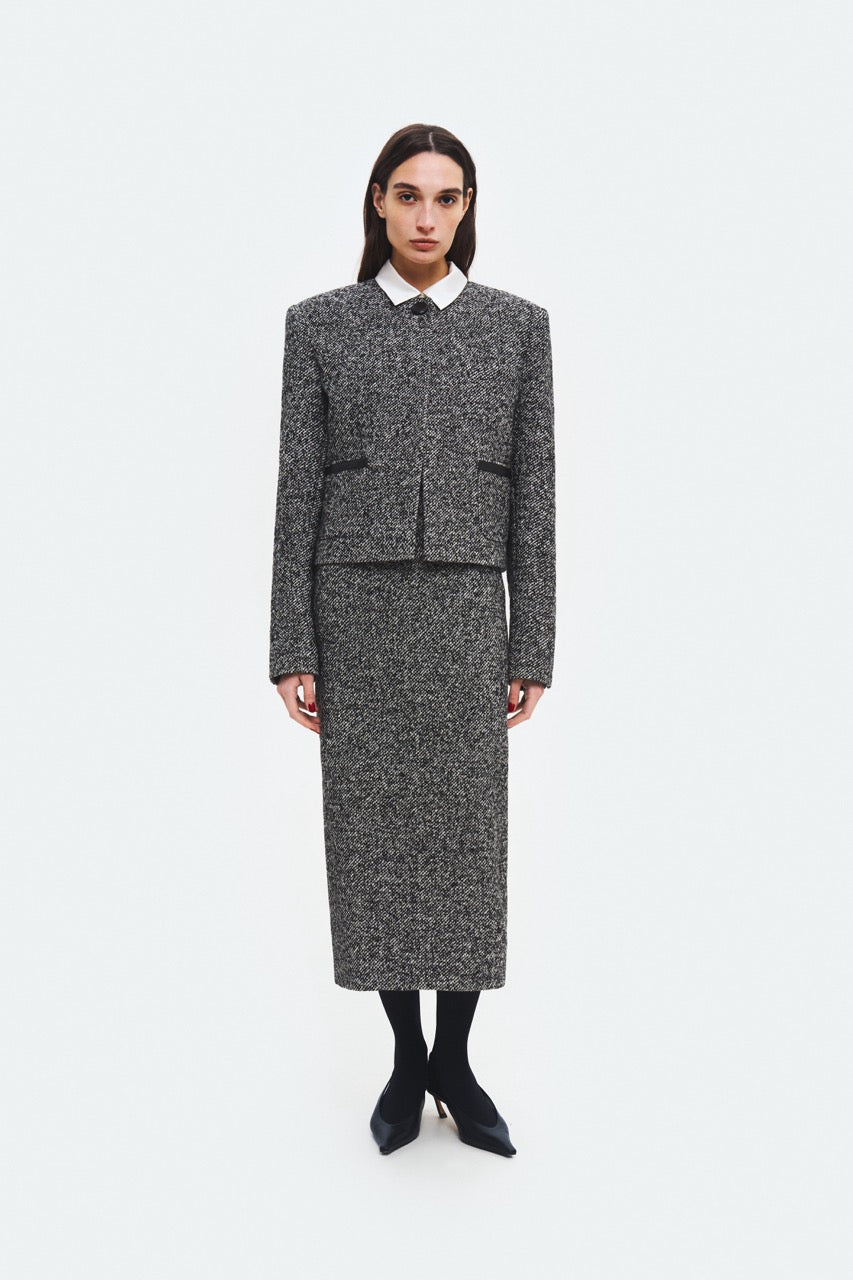 Pencil tweed skirt