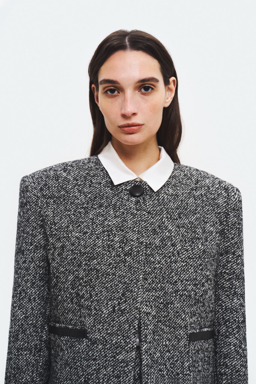 Box blazer in BOUCLETTE NATTÉ