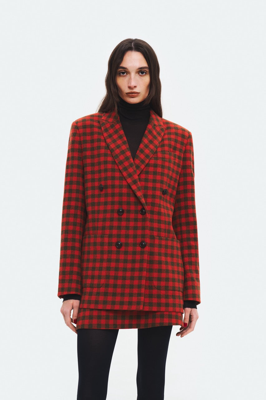 Riviera blazer in checked wool