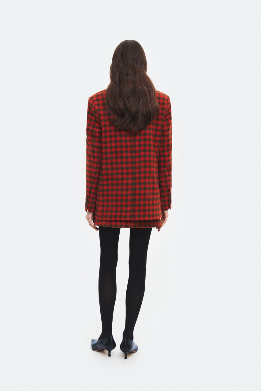 Riviera blazer in checked wool