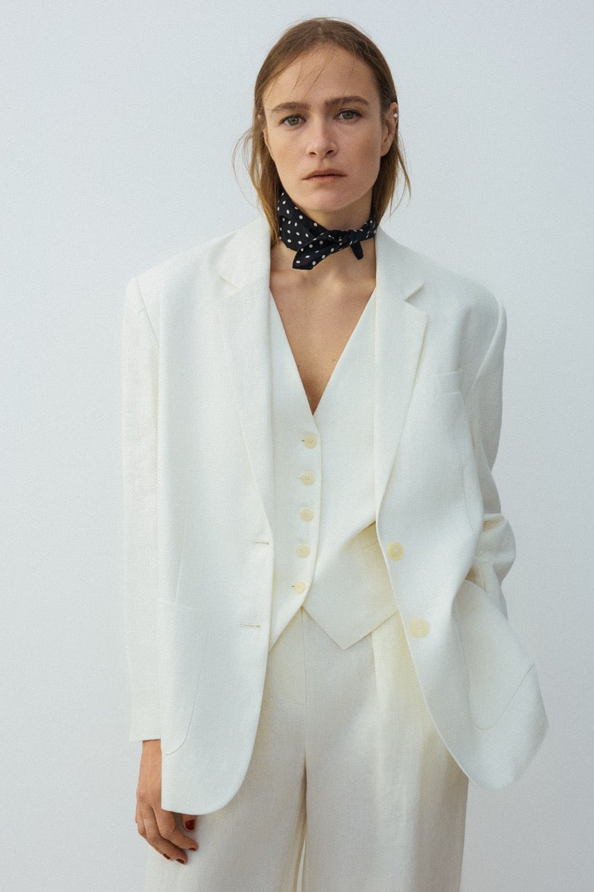 Carré blazer in linen