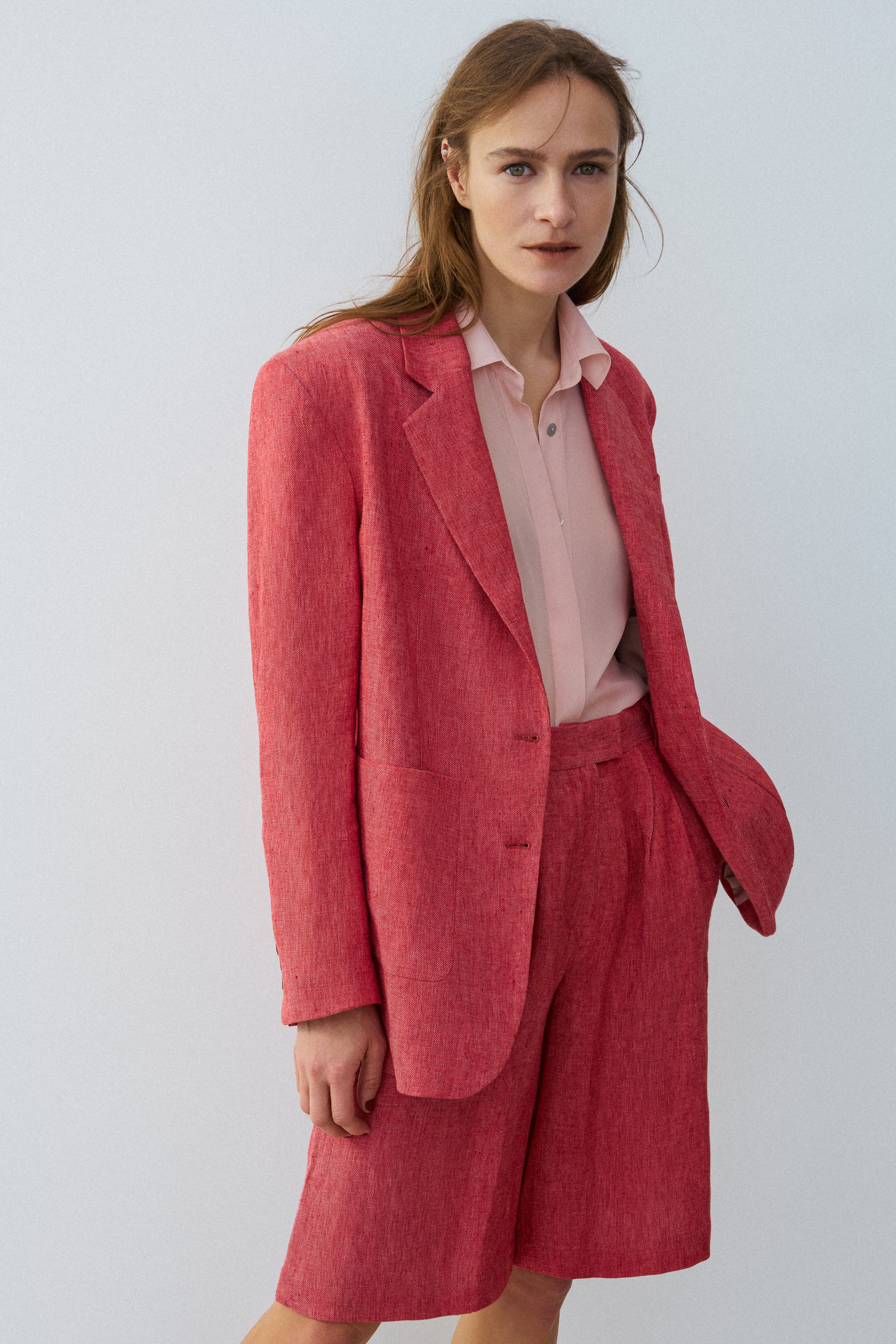 Carré blazer in linen