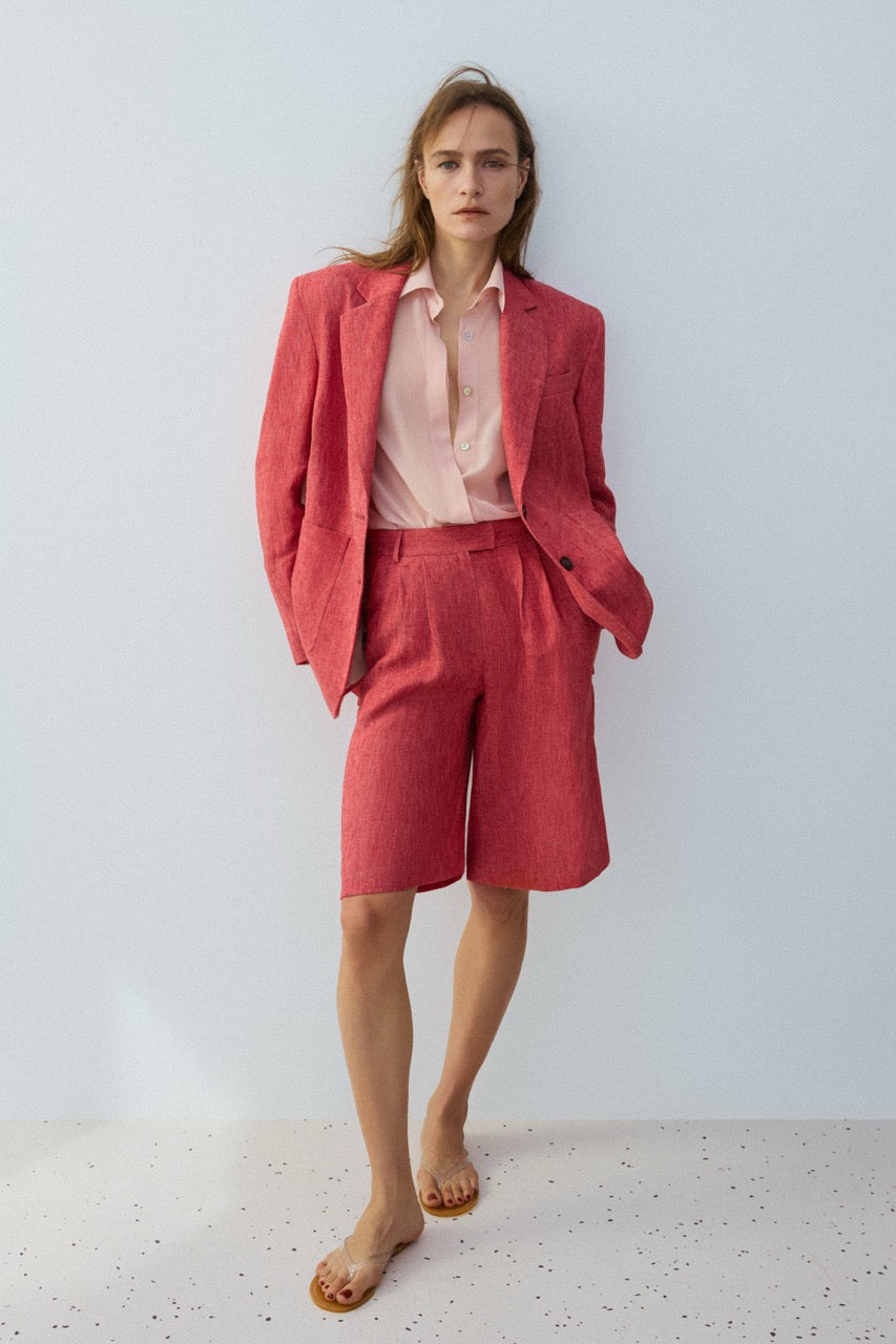 Carré blazer in linen