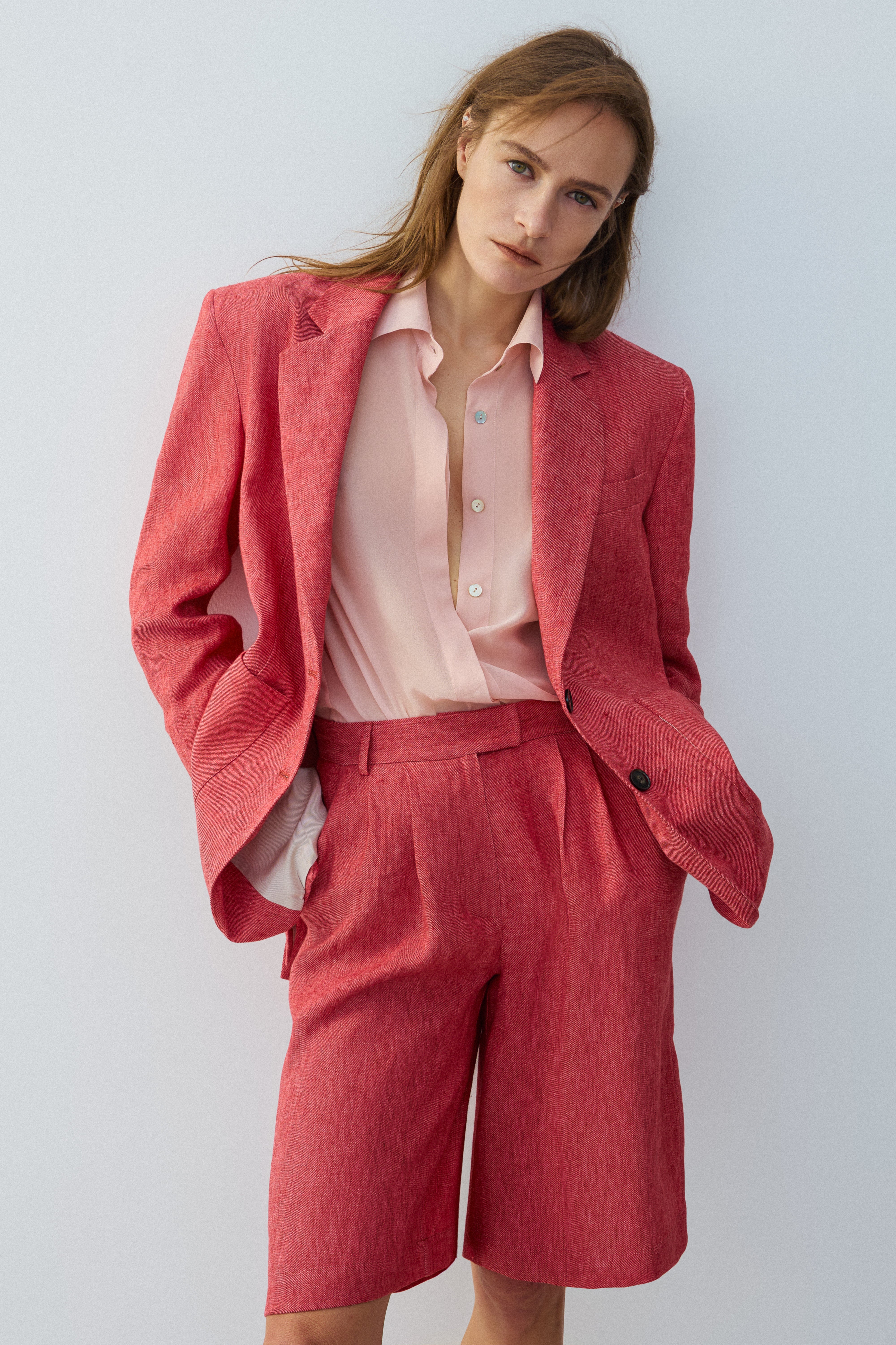 Carré blazer in linen