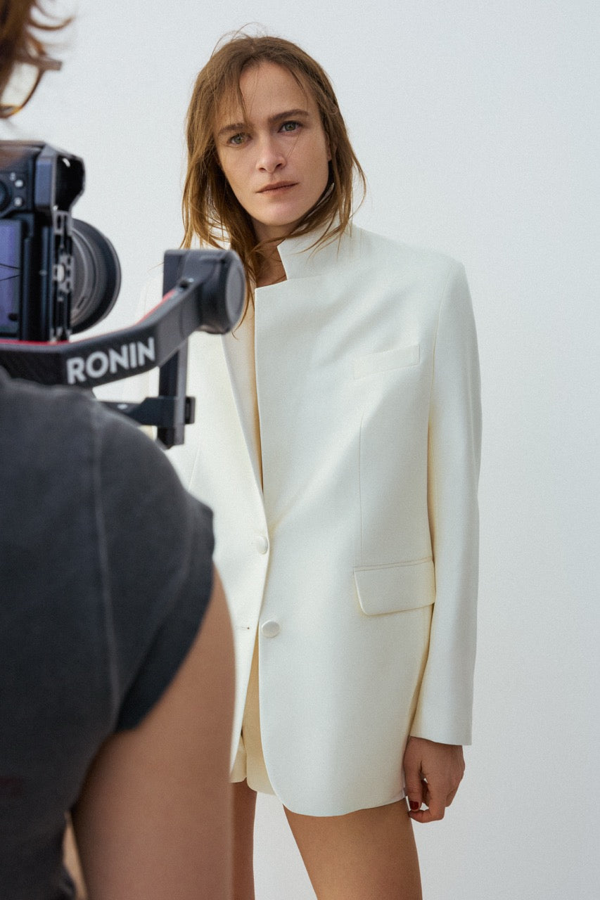 Manhattan blazer in wool & silk