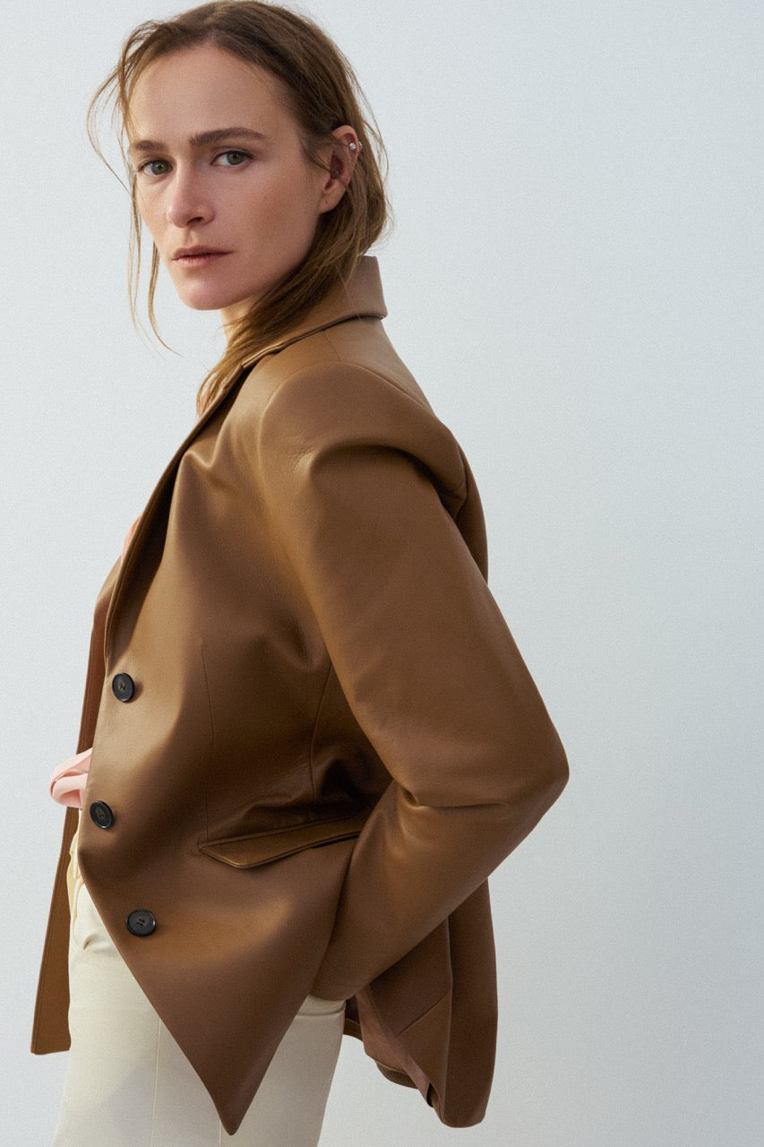 Шкіряний блейзер Венеція