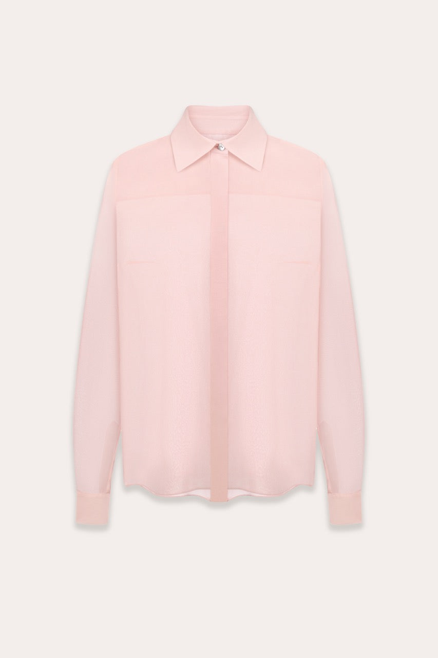 Fitted shirt in light silk