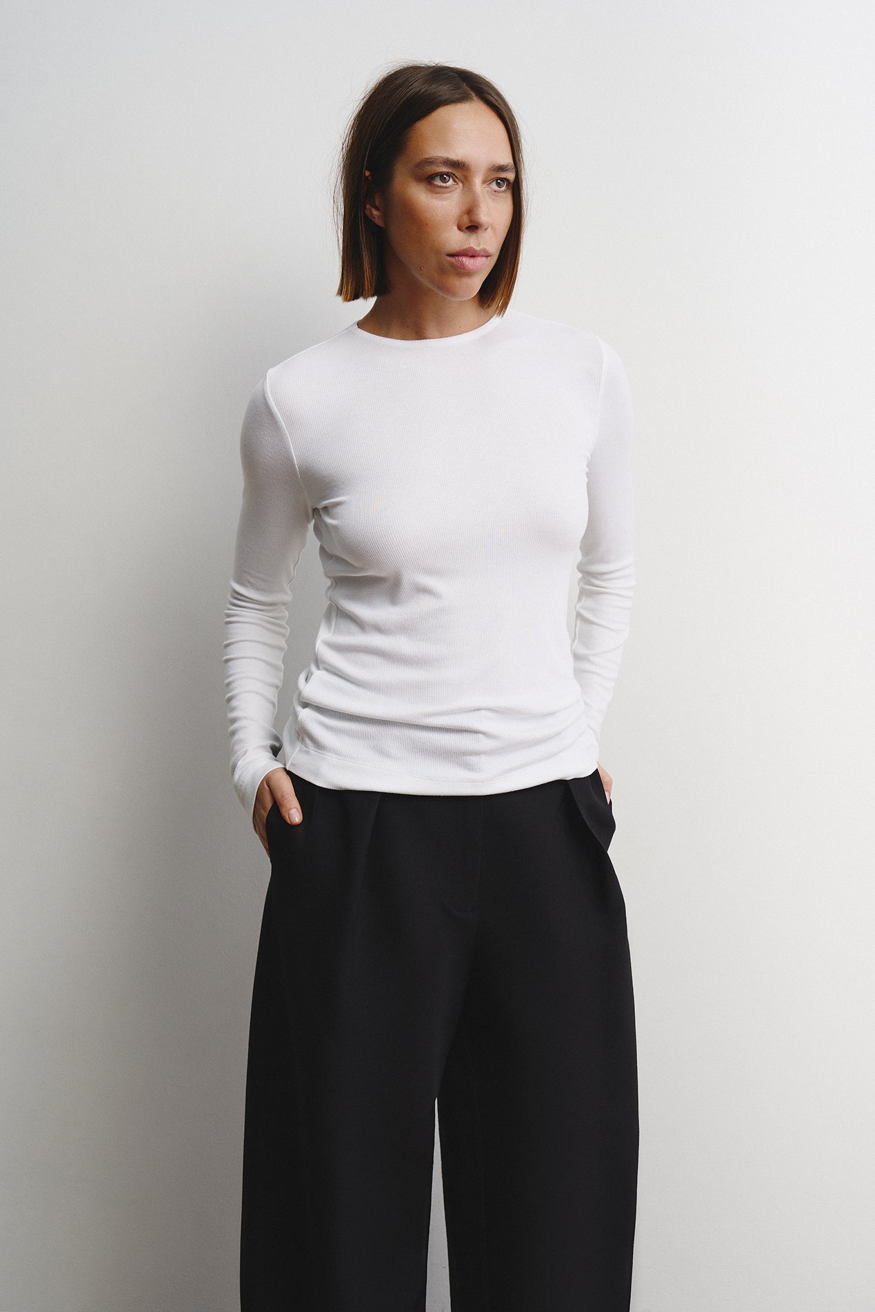 Longsleeve Oslo in ribbed cotton