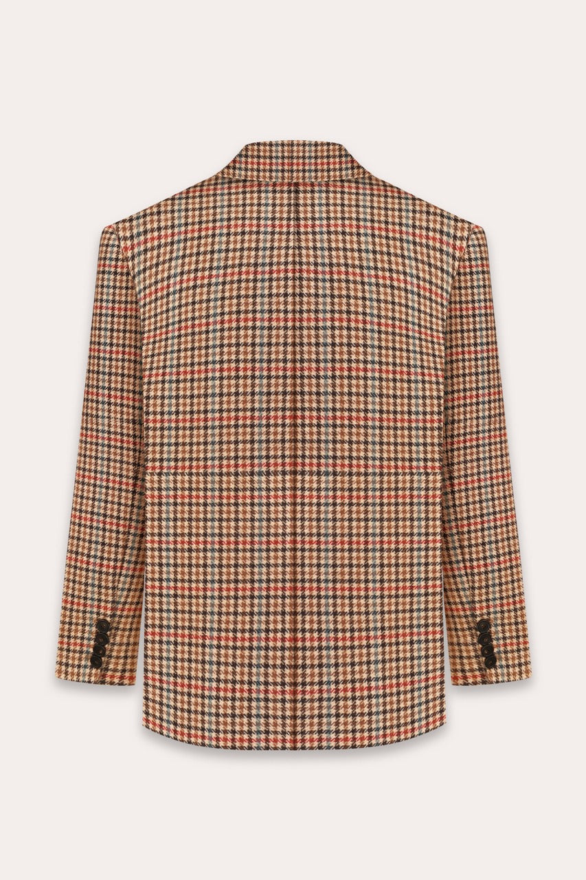Carré blazer in checkered wool