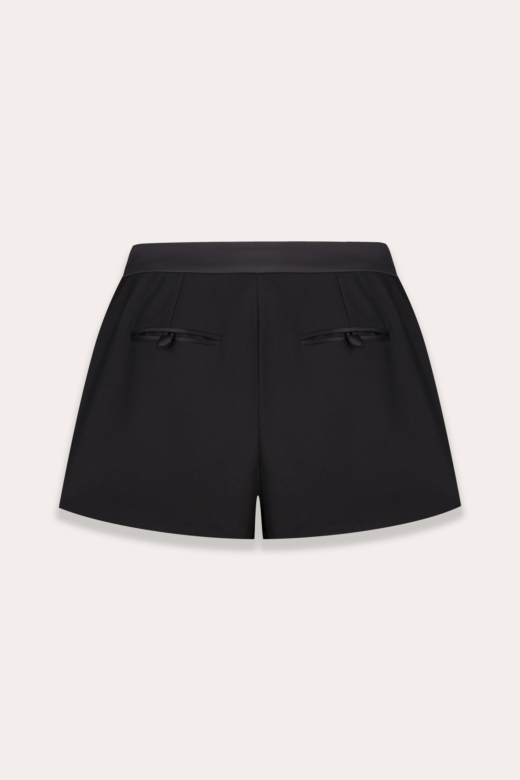 Tuxedo shorts in wool