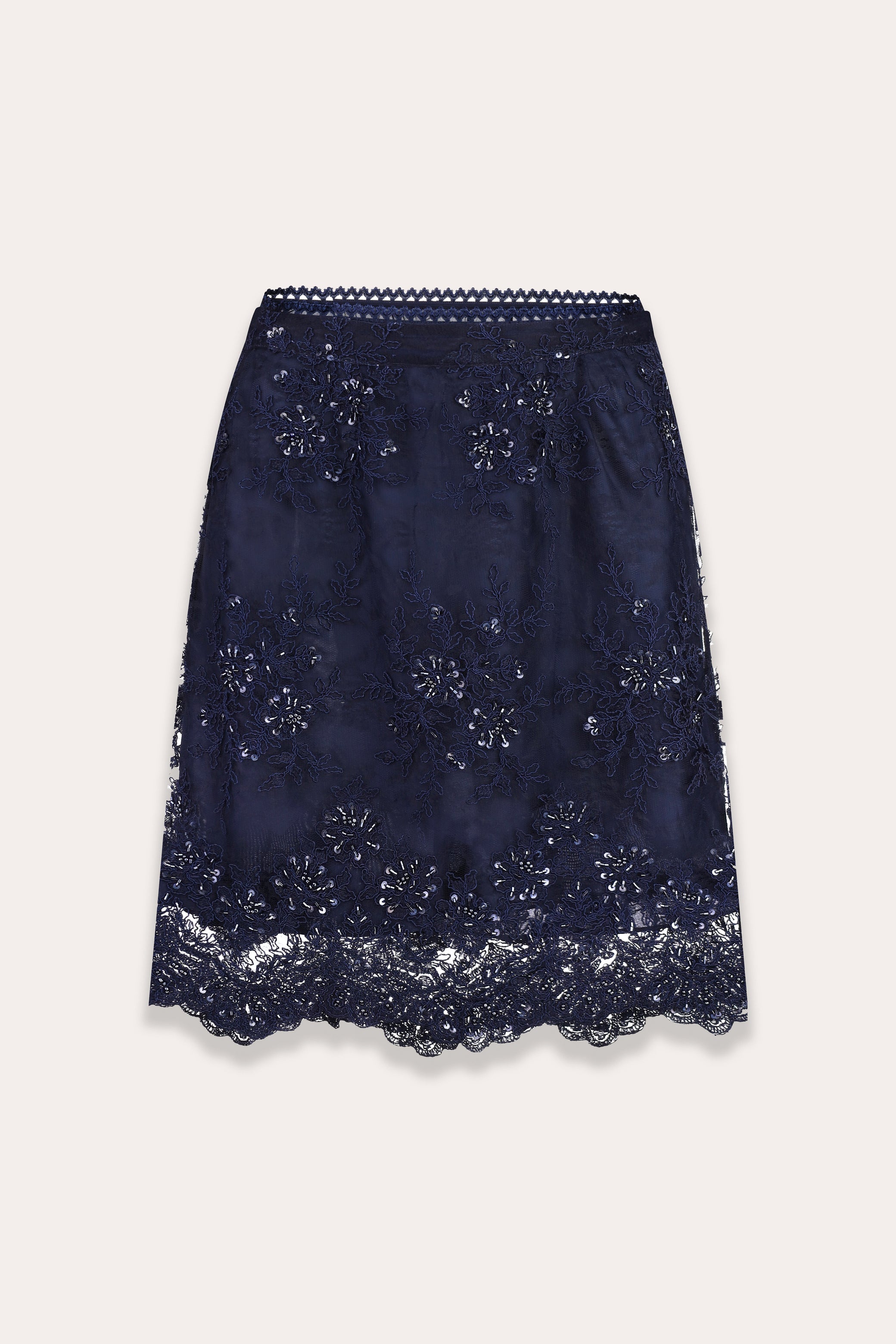 Isabelle skirt in lace and viscose lining