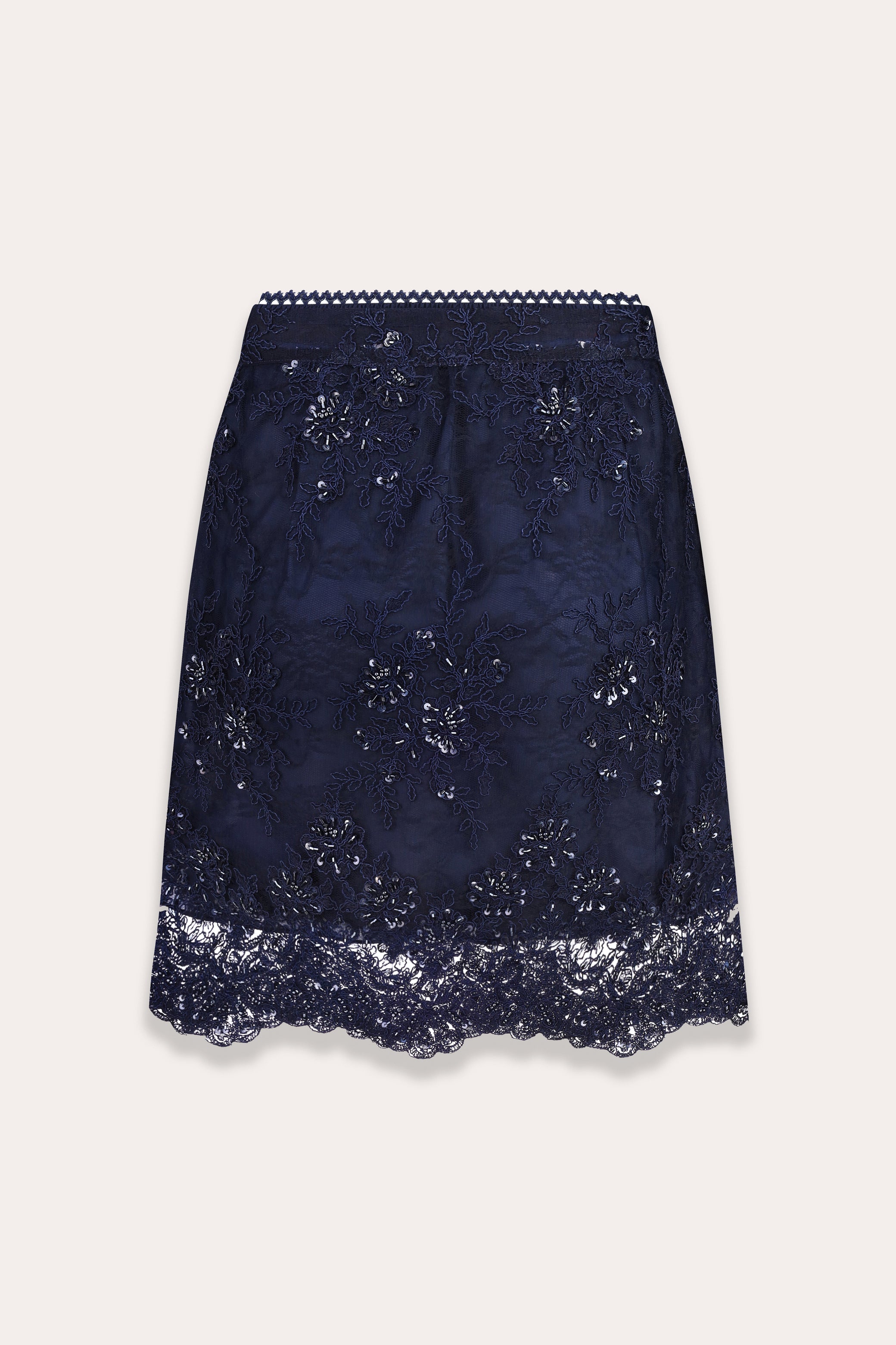 Isabelle skirt in lace and viscose lining