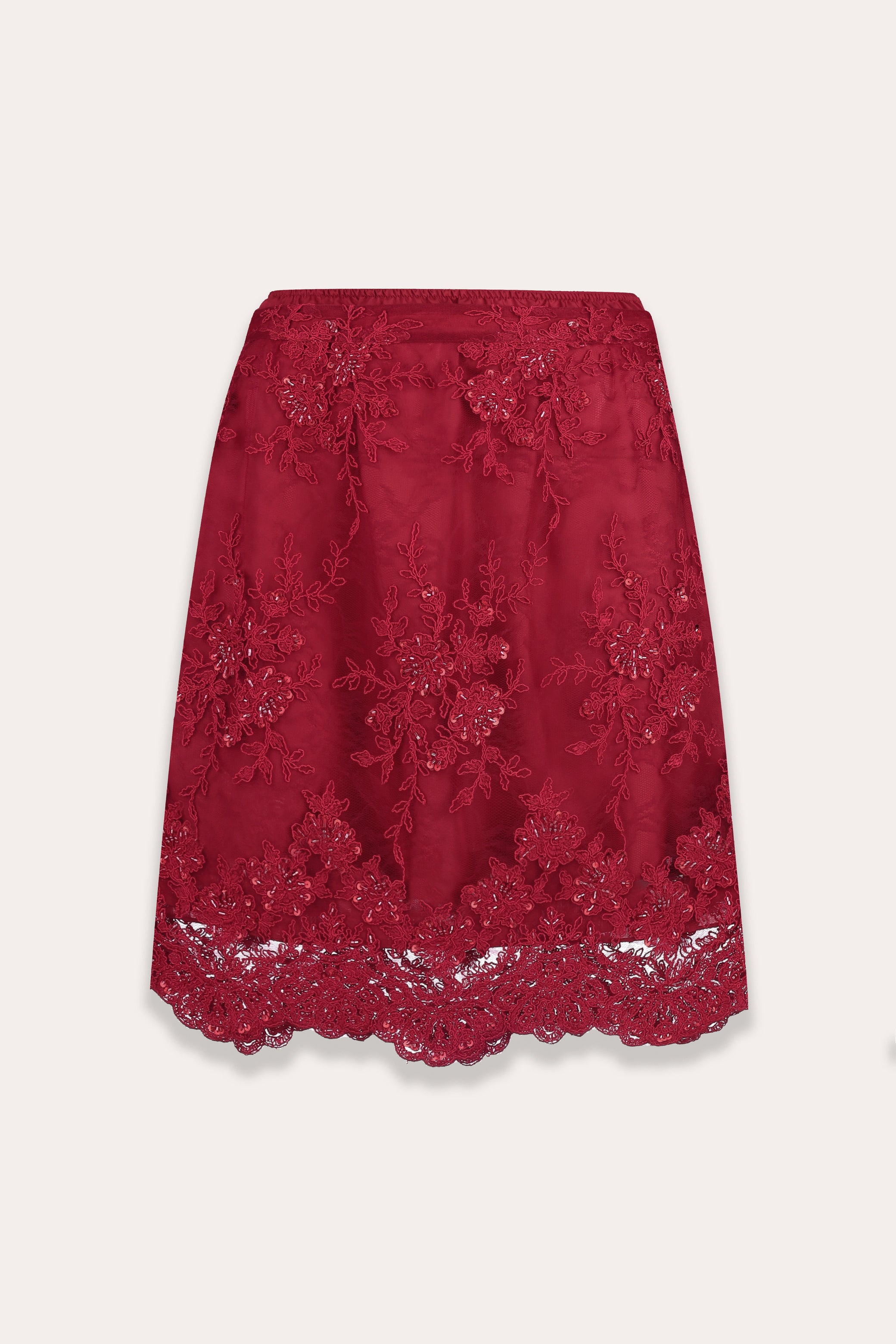 Isabelle skirt in lace and viscose lining