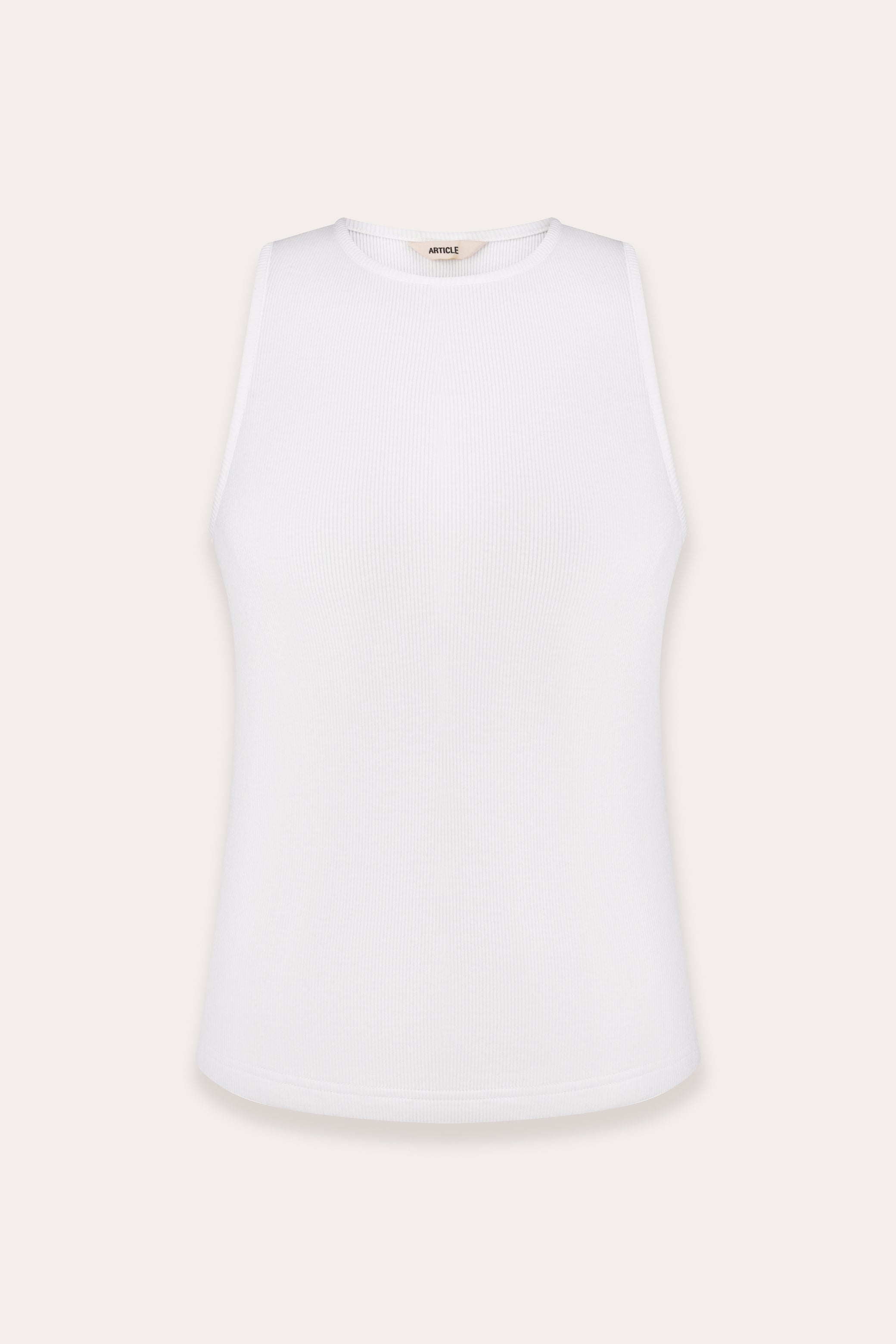 Tank top in ribbed cotton