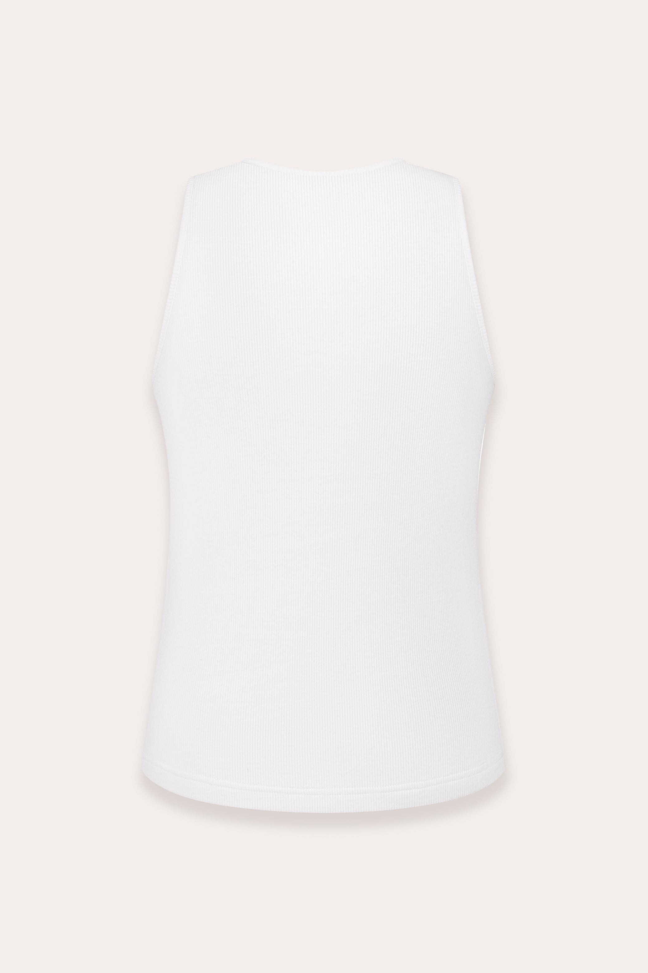 Tank top in ribbed cotton