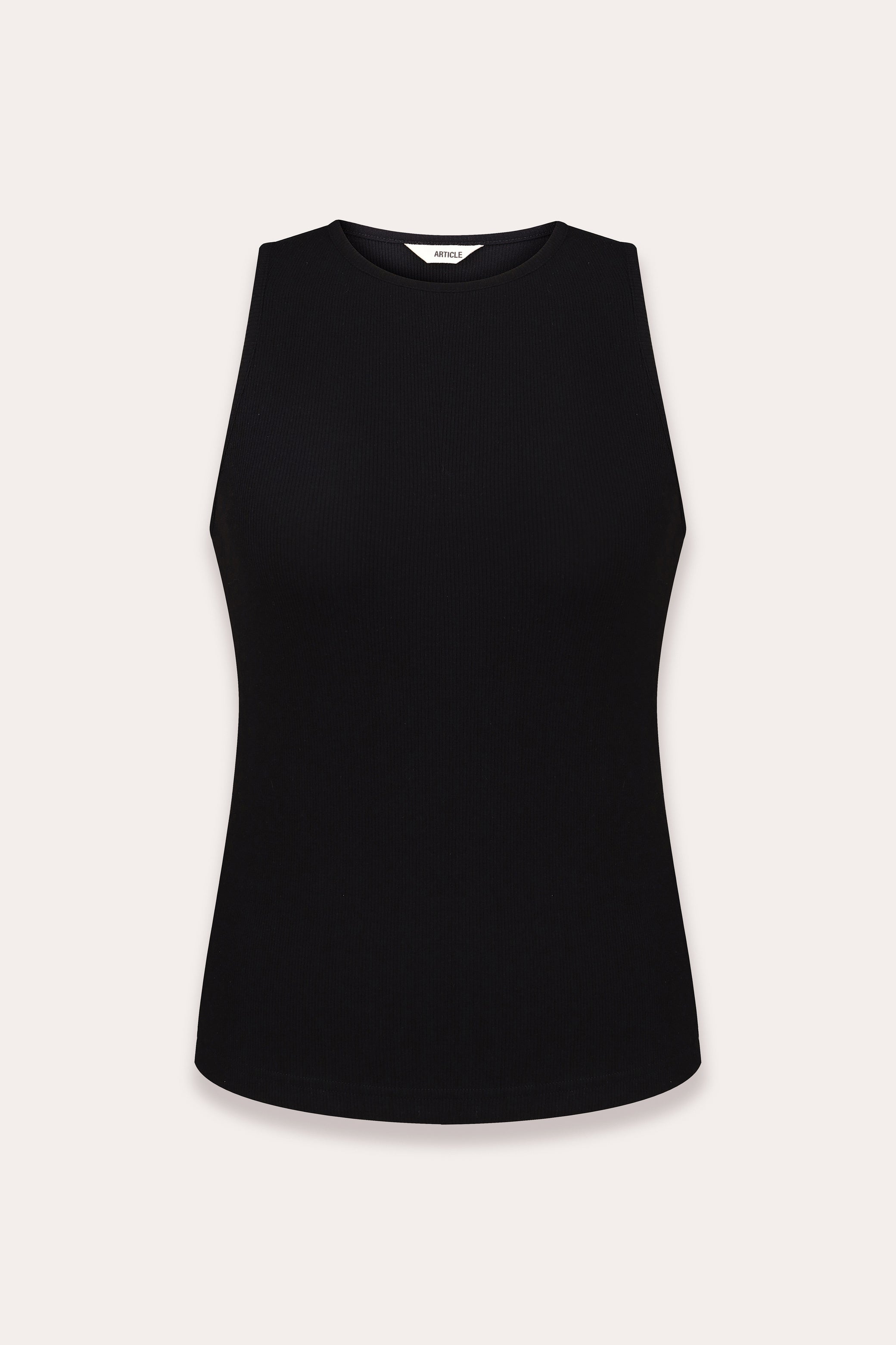 Tank top in ribbed cotton