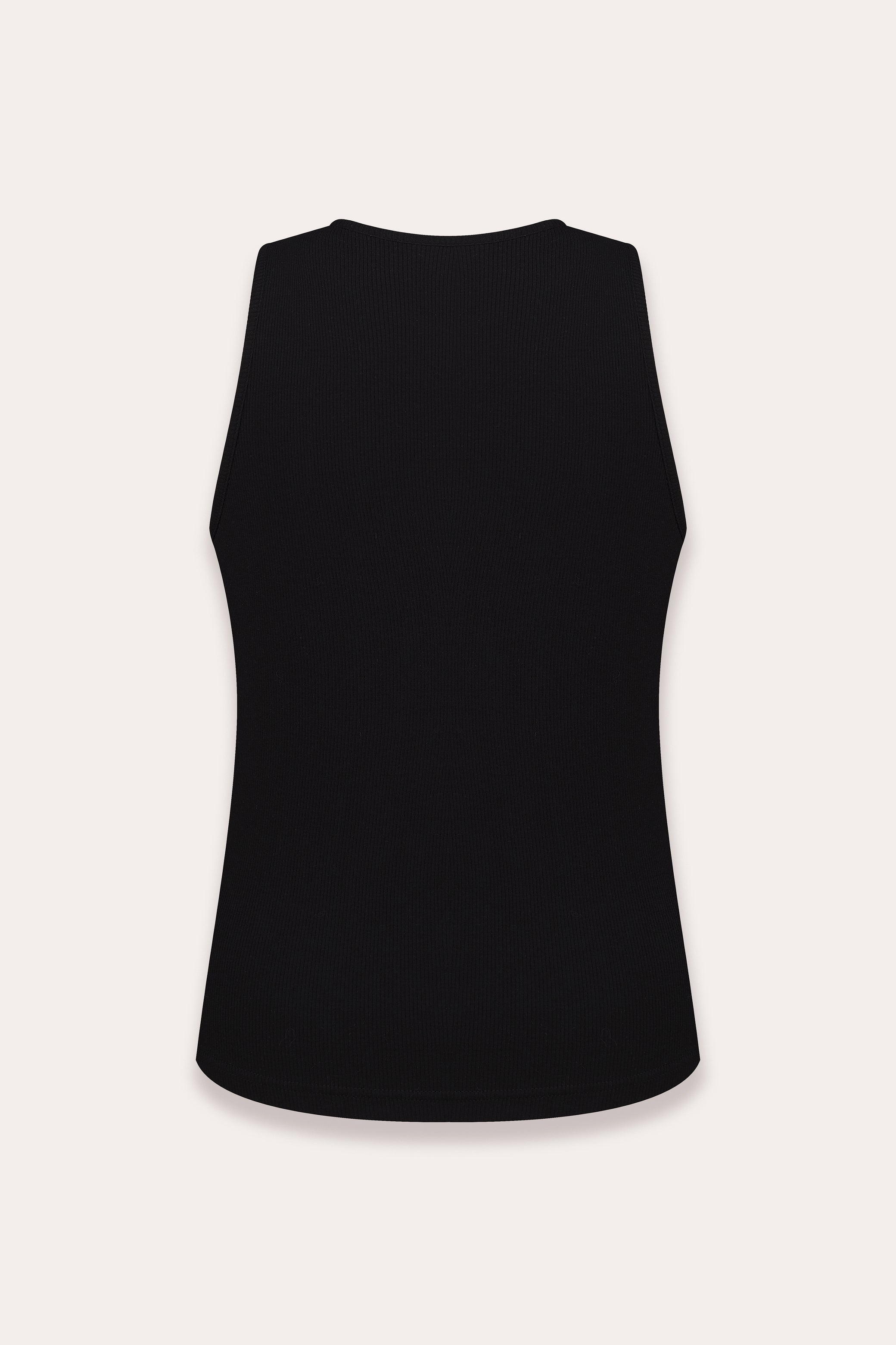Tank top in ribbed cotton