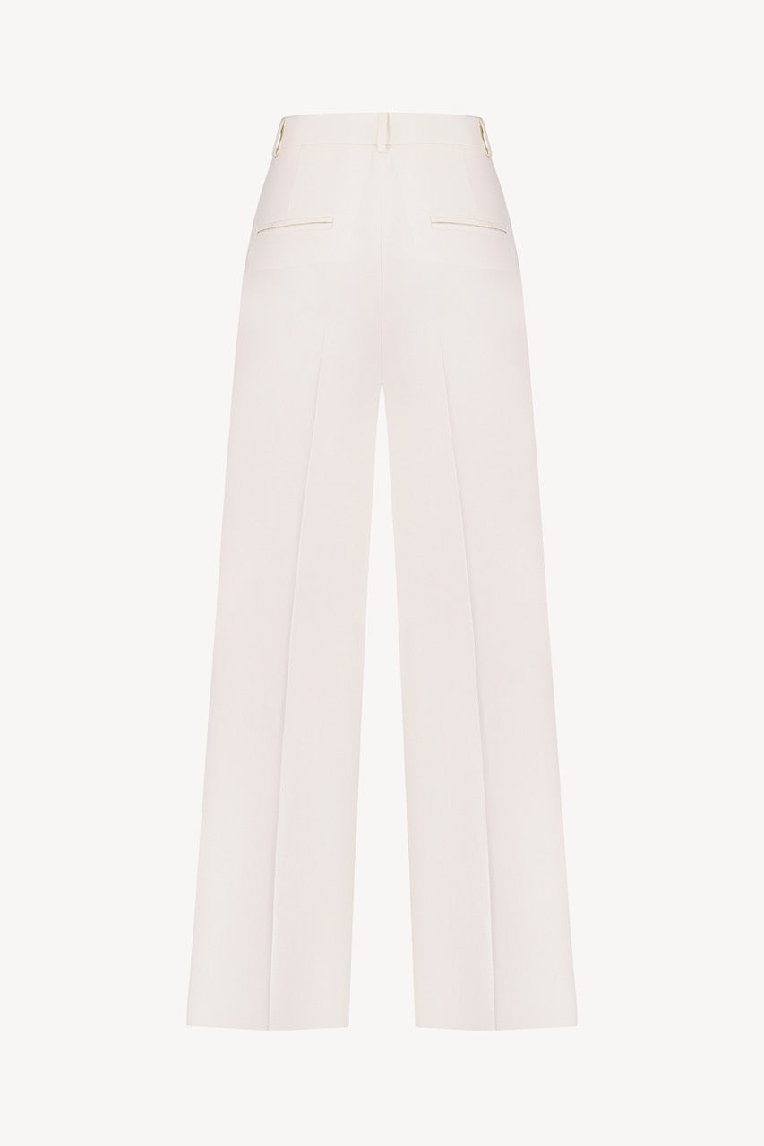 Straight Trousers in flannel wool