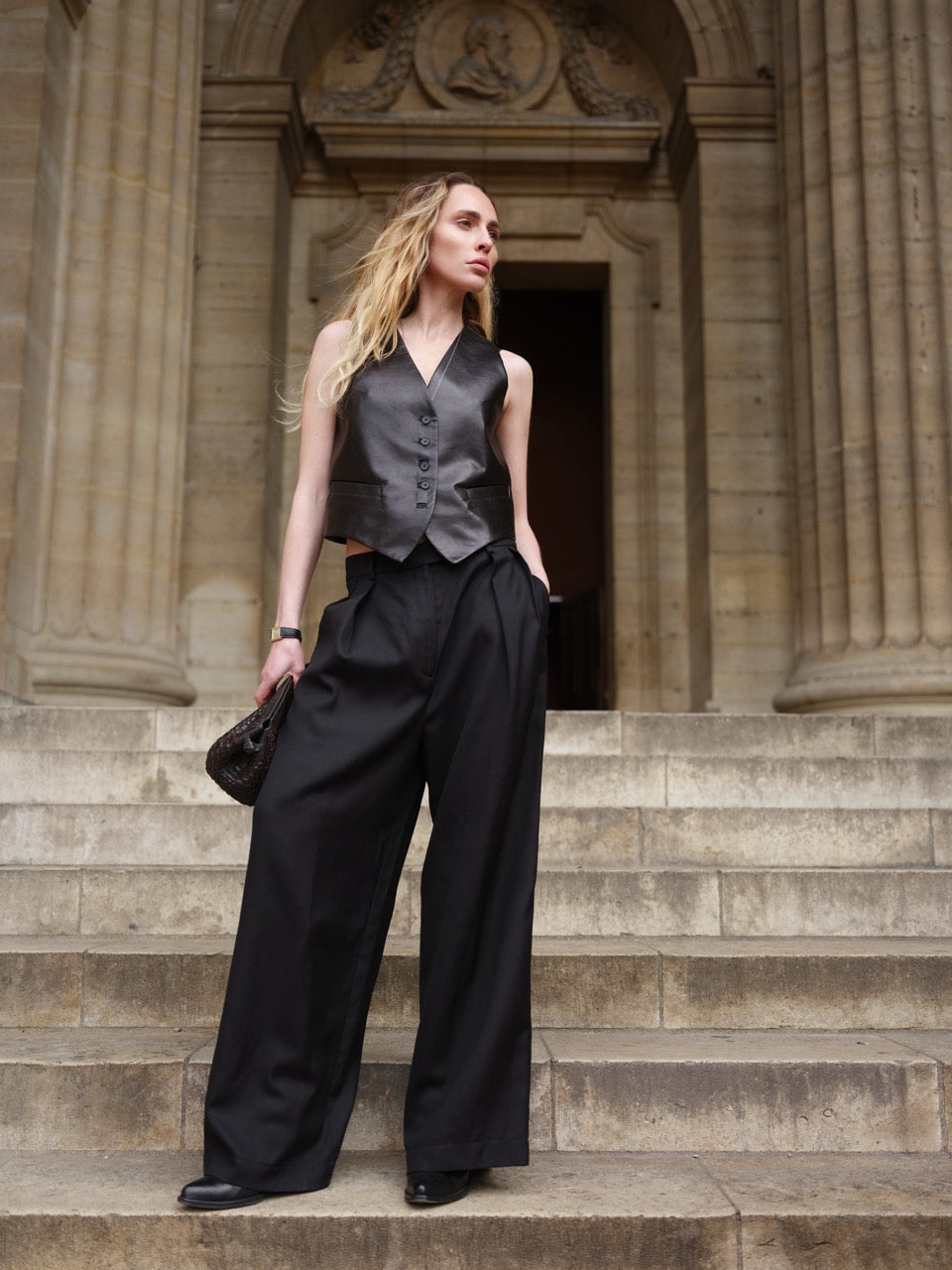 Roisin gilette in natural leather