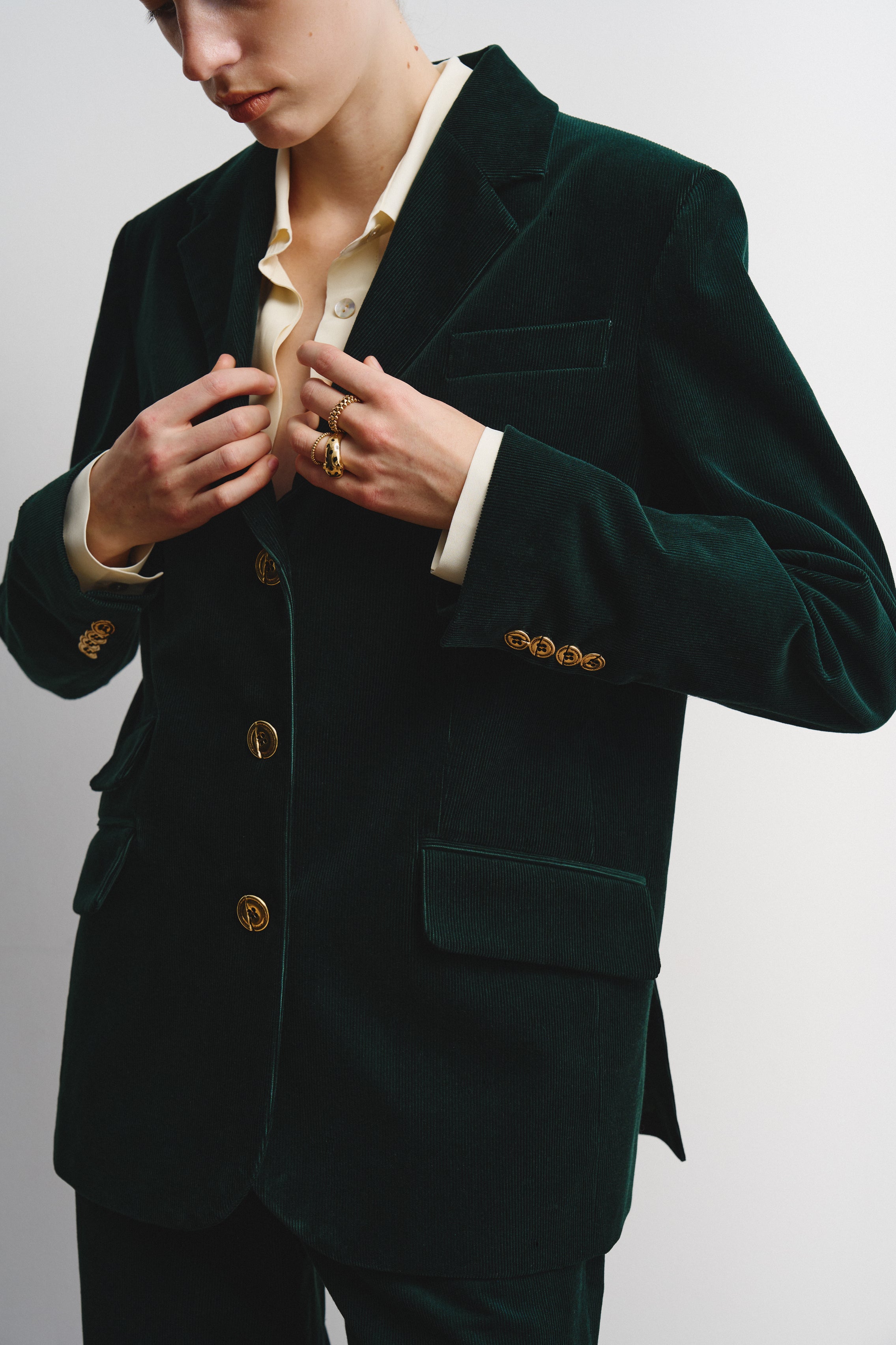 Oxford blazer in corduroy cotton