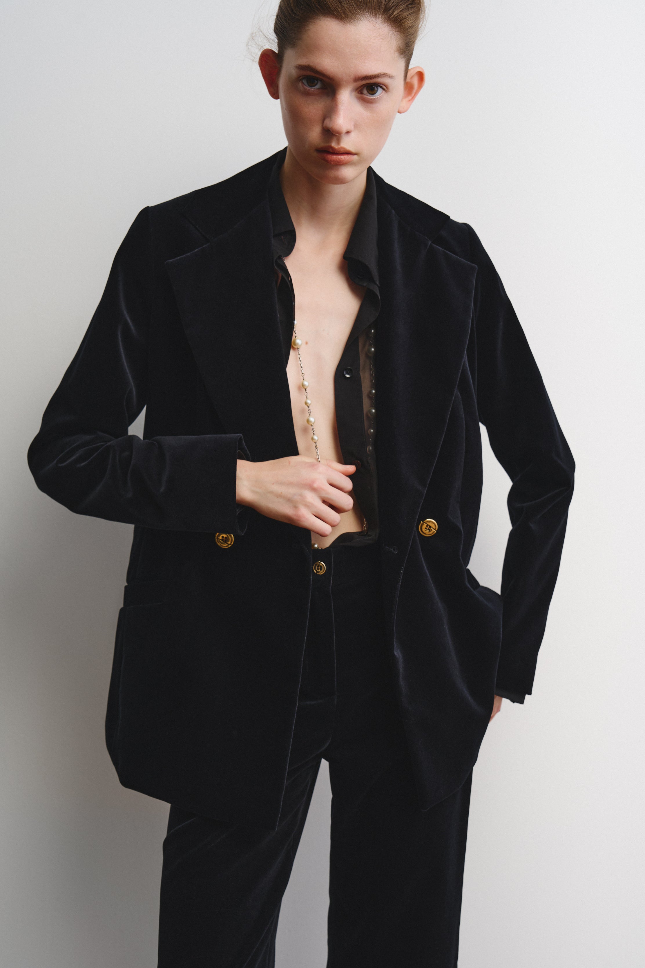 Florence blazer in cotton velour